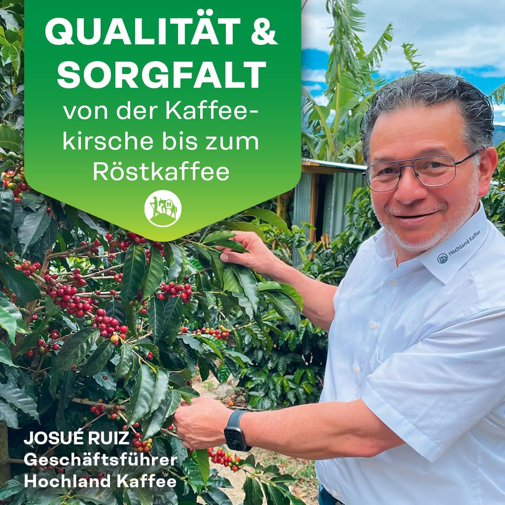 Hochland Kaffee - Holanka Crema - 250g Kaffeebohnen - Hållbar direktförsäljning - Perfekt för helautomatiska maskiner och Siebträger - Mildare aromatisk smak - Bästa kvalitet från Peru