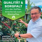 Hochland Kaffee - Holanka Crema - 250g Kaffeebohnen - Hållbar direktförsäljning - Perfekt för helautomatiska maskiner och Siebträger - Mildare aromatisk smak - Bästa kvalitet från Peru