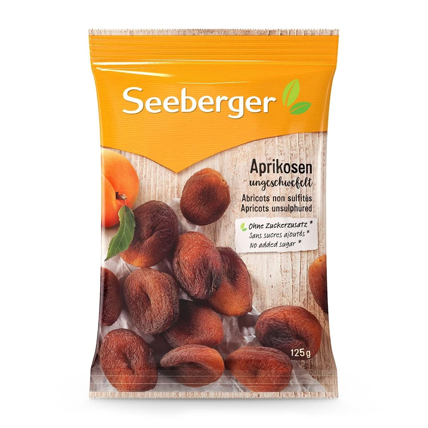Seeberger Obehandlade torkade aprikoser med söt-fruktig smak - inget tillsatt socker, 13 x 125 gram Naty Shop torkade produkter 125 gram