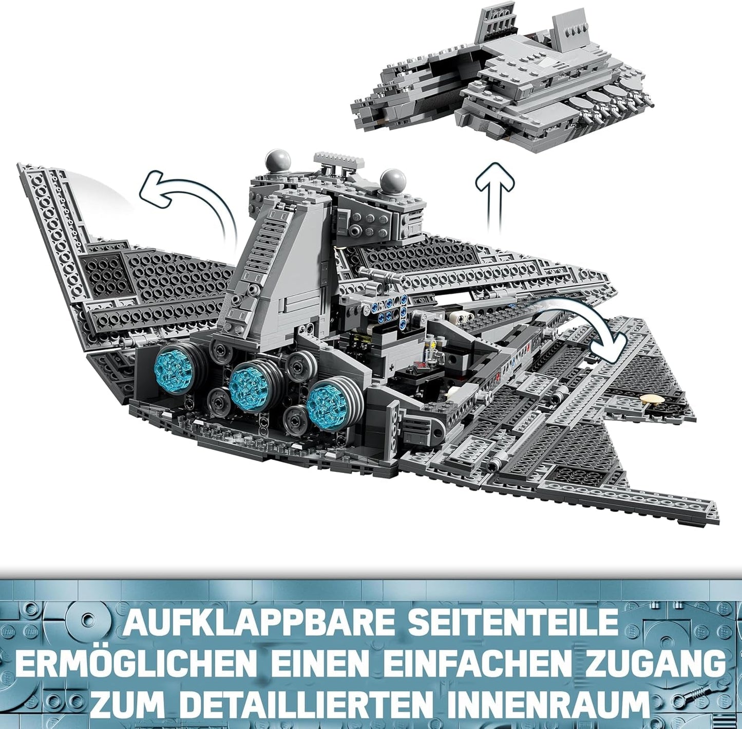 LEGO Star Wars Imperial Star Destroyer, rymdskeppsset, byggleksak, Darth Vader och Cal Kestis lekset, födelsedagspresent för pojkar, flickor och fans 75394 Byggset Besuche den LEGO-Store