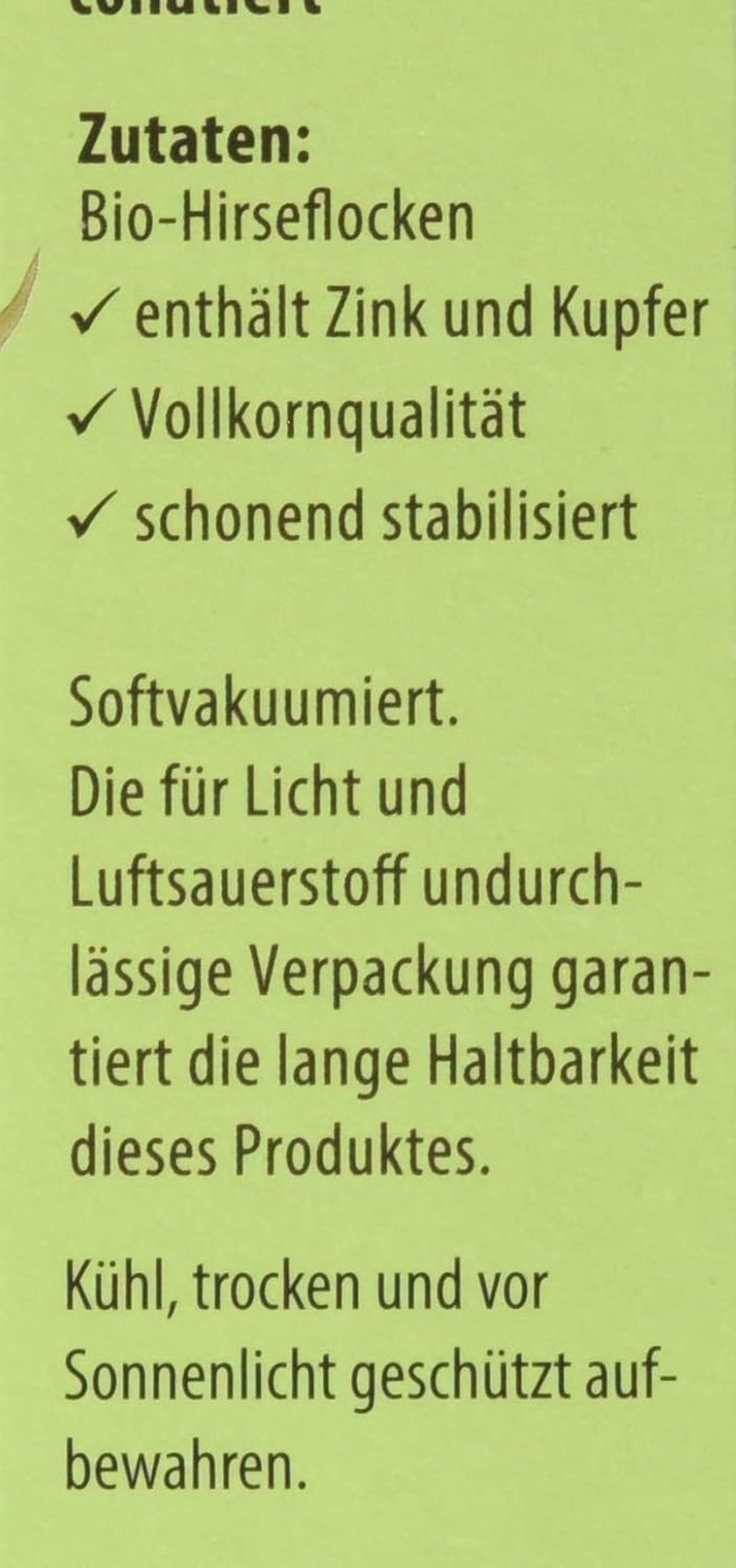 Hirse-Flocken Bio, 6Er Pack (6 X 400 G) Spannmål Naty Shop