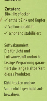 Hirse-Flocken Bio, 6Er Pack (6 X 400 G) Spannmål Naty Shop