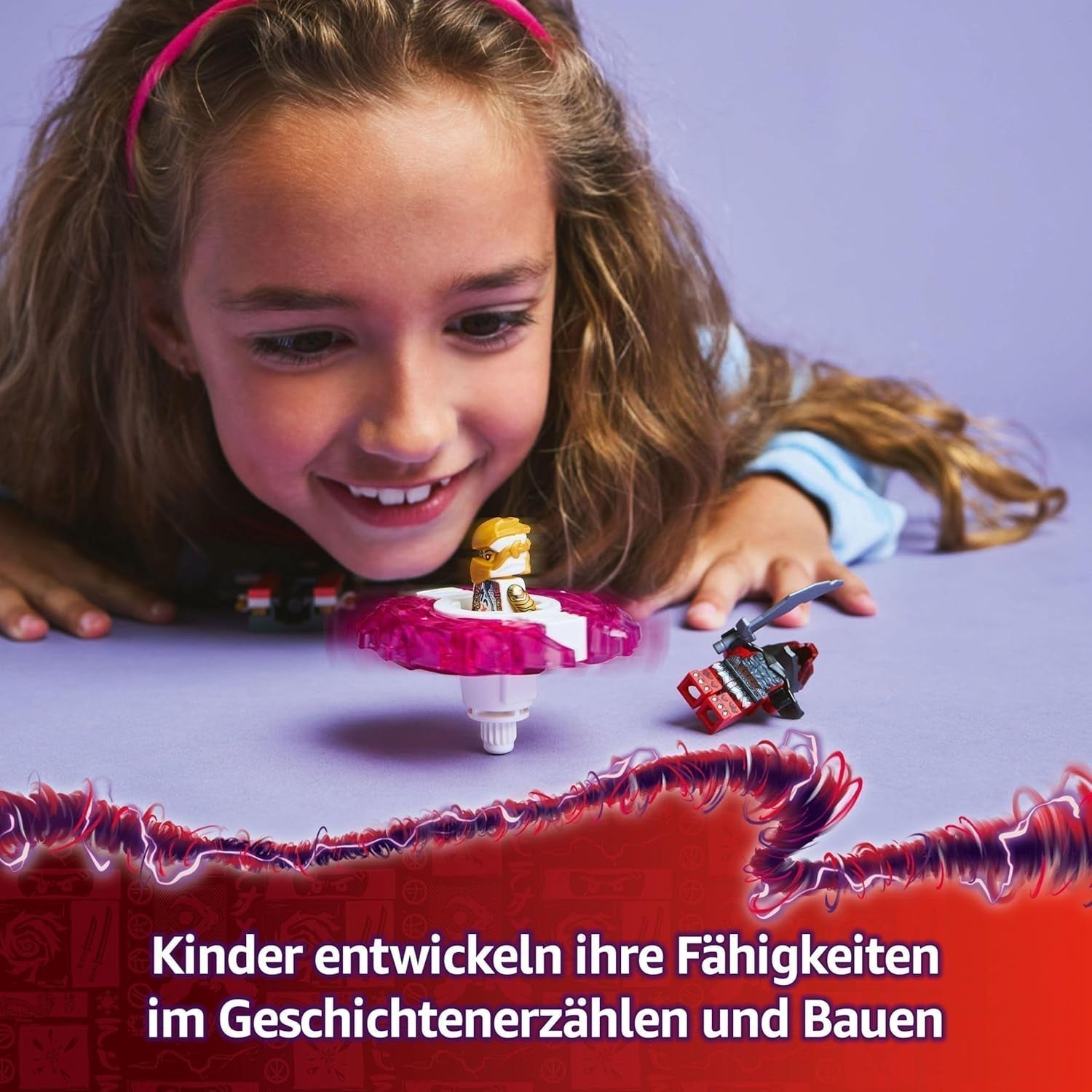 LEGO NINJAGO Soras Dragon Spinjitzu Spinner - Action Ninja Toy med 2 minifigurer - Litet lekset för barn - Presentidé för pojkar och flickor 6 år gamla 71824 Byggset Besuche den LEGO-Store