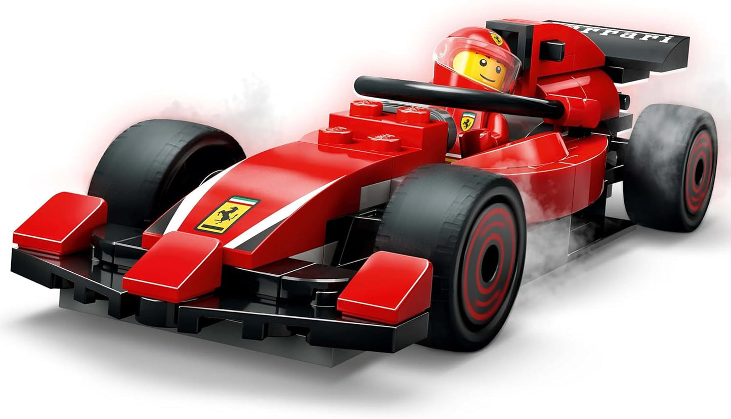 LEGO City F1 Pit Stop med Team och Ferrari Speedster - Formel 1 Pit Stop Set med 1 racerförare och 4 mekaniska minifigurer - Racing billeksak för pojkar och flickor 6+ - 60443 Byggset Beuche den LEGO-Store