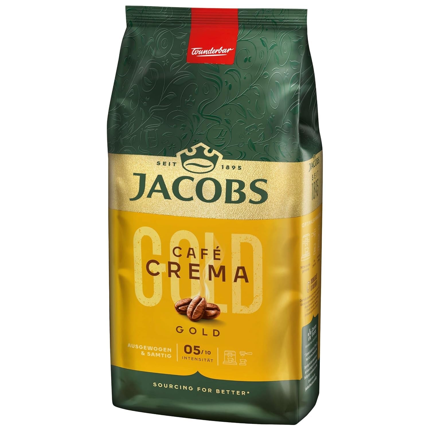 Jacobs Expert Roast Cafe Crema Gold, hela kaffebönor (4 x 1 kg)