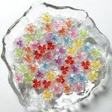 50st 3D Blume Nagel Charms Nägel Zubehör Nageldesign Glitzersteine ​​Nailart Strasssteine ​​Flower Nail Charms Luminous Flower Nail Art Charms Bunte Blumen Deko Nagel Steinchen Blommor Nail Strass