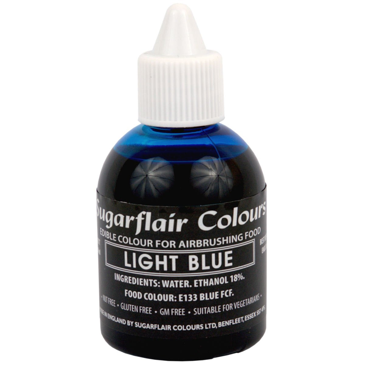 Sugarflair Deep Red Food Coloring - Ätbar flytande matfärgning, Airbrush-färg för tårtor, muffins, frosting och tårtdekorationer - 60 ml