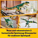 LEGO Creator T.Rex, Dino 3-i-1 Transformable Triceratops eller Pterodactyl, Mobil dinosauriemodell för barn, present till pojkar och flickor 31151 Byggset Besuche den LEGO-Store