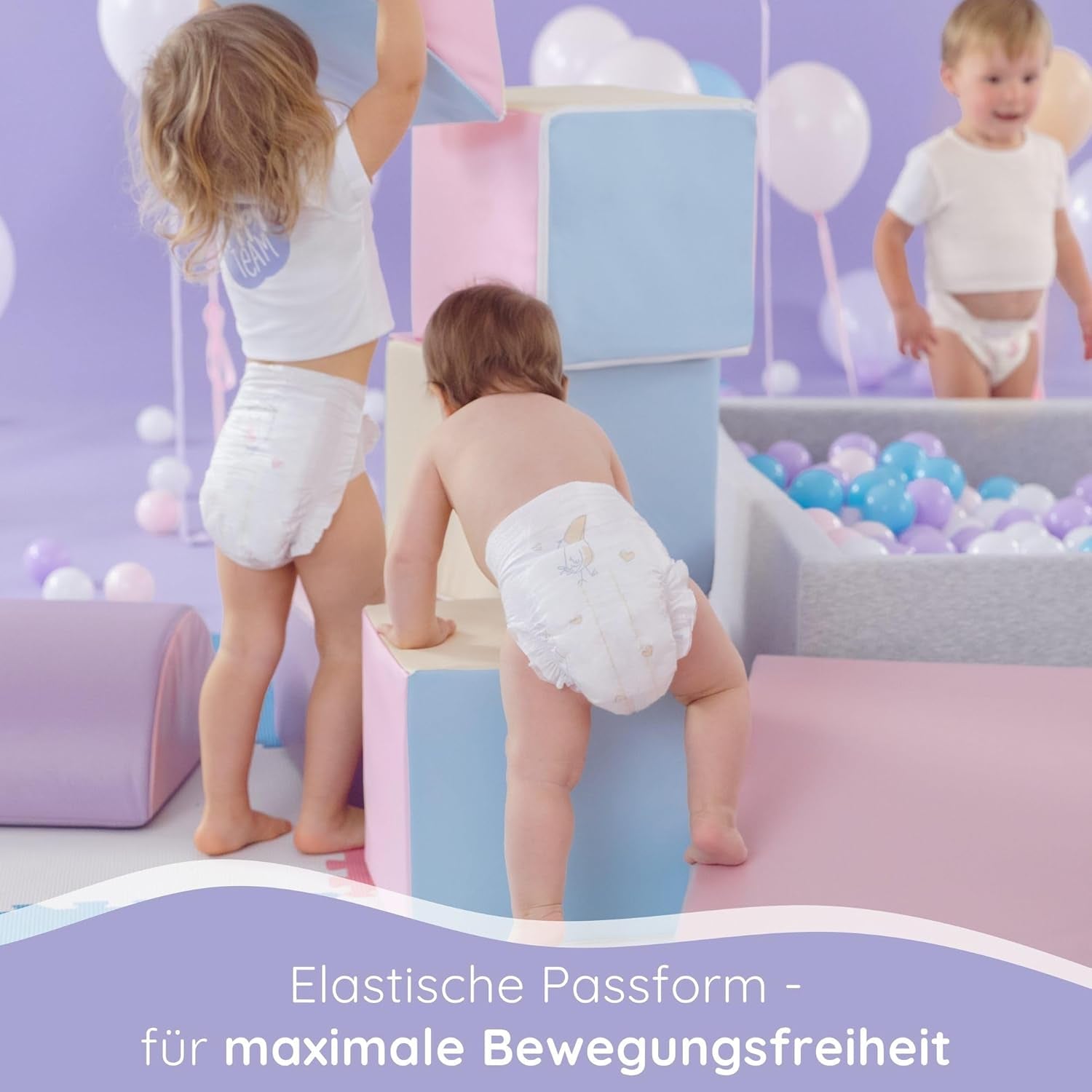 Bella Baby Happy Premiumblöjor, storlek 6, Junior Extra, 15+ kg, 96 st, DERMATEST och OEKO-TEX Seal, Babyblöjor för engångsbruk