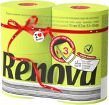 Renova toalettpapper, grönt, 4 rullar