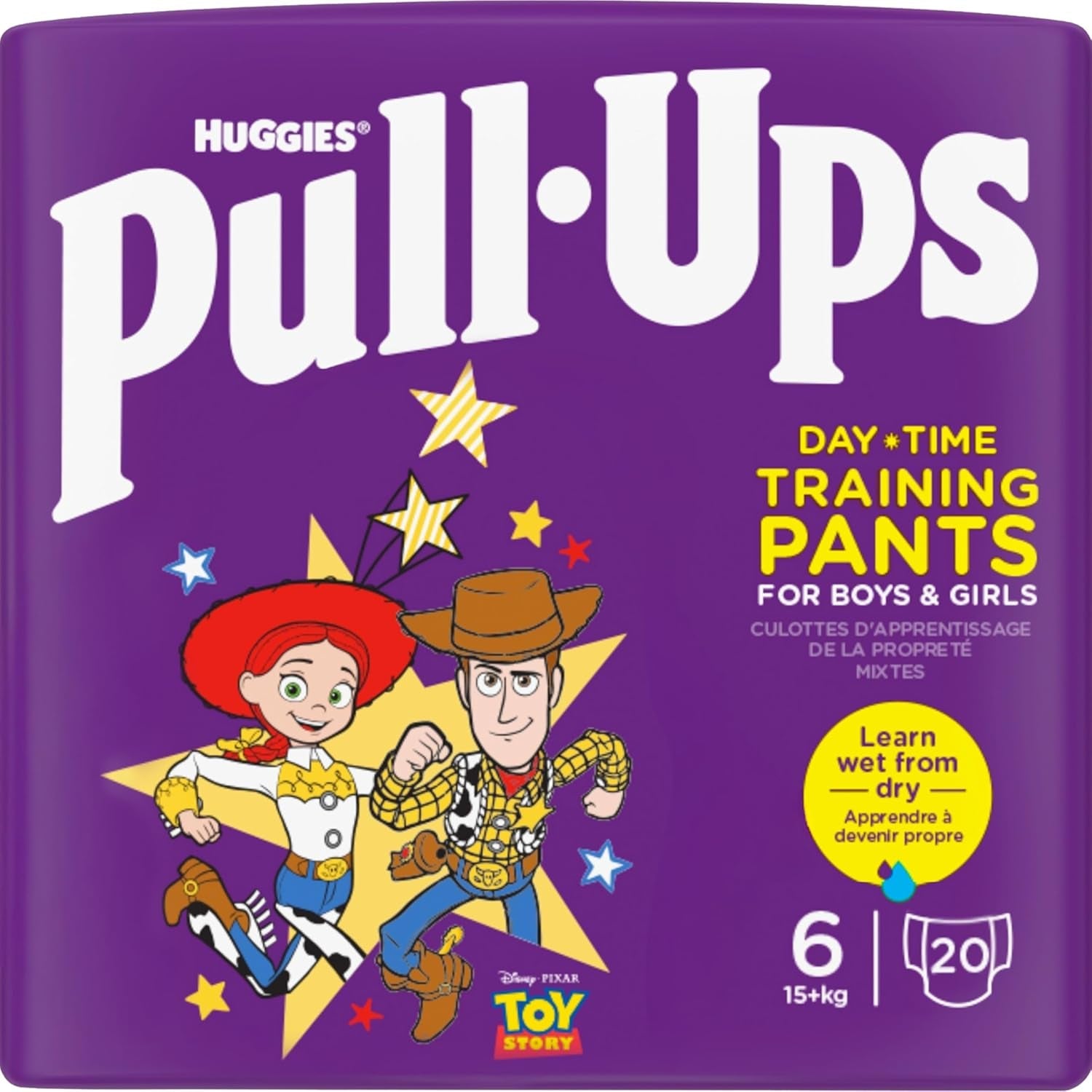 Huggies Pull-Up Trainer-dagblöjor för pojkar - 2-4 år Storlek 6-7 Pull-Up-blöjor (40 byxor) - Toaletträningsbyxor för enkel toalettträning - Lär dig från vått till torrt