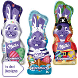 Milka Smiling Bunny Alpine Milk Design Edition - Påskchoklad med 3 olika mönster - 24 x 45g