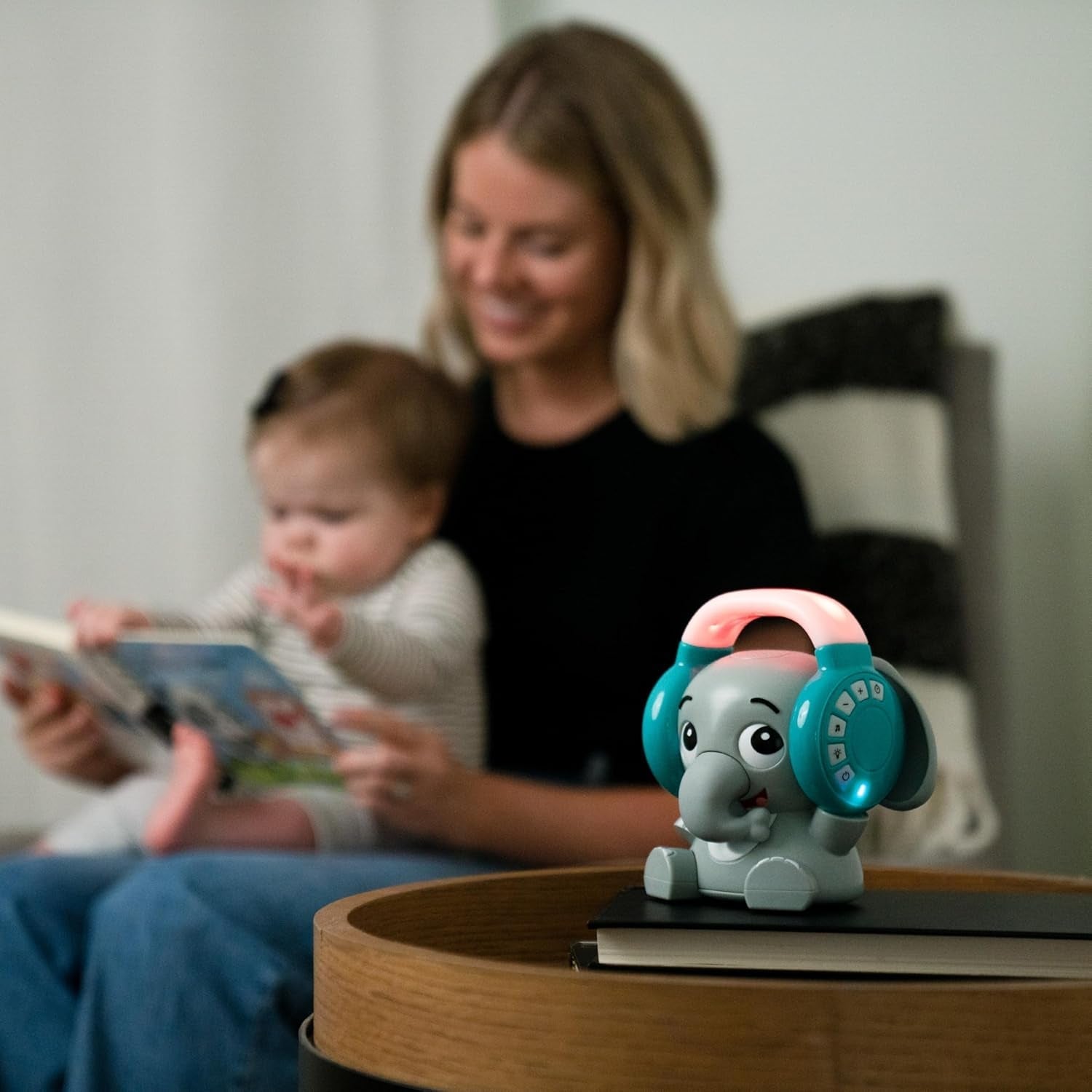 Baby Einstein Earl the Elephant Bluetooth ljudmaskin, musiksystem + nattljus, baby till småbarn leksaker Bebe Naty Shop
