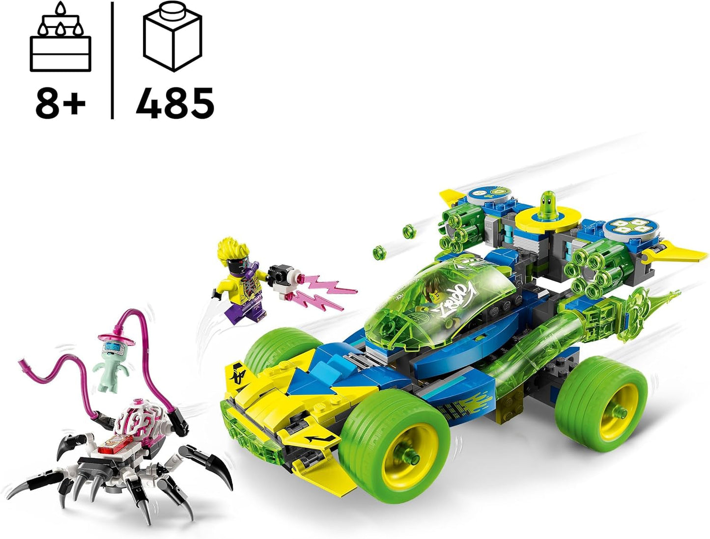 LEGO Dreamzzz Mateo med Z-Blob Action Racer, 2-i-1 Fantasy-lekset med fordon, minifigurer och drömvarelser för barn 8+, present till pojkar och flickor 71491 Byggset Beuche den LEGO-Store