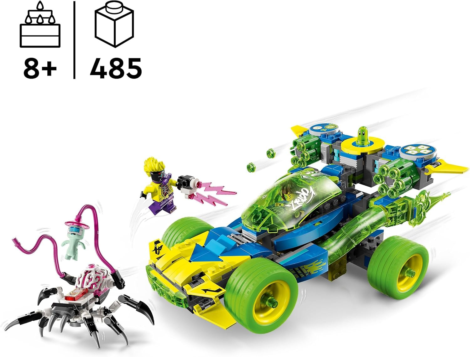 LEGO Dreamzzz Mateo med Z-Blob Action Racer, 2-i-1 Fantasy-lekset med fordon, minifigurer och drömvarelser för barn 8+, present till pojkar och flickor 71491 Byggset Beuche den LEGO-Store
