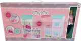 City Life - Villetta mit 3 Räumen und Zubehör Größe Playset monteit 61 x 40 x 78 cm