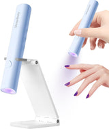 Denabuty UV-lampa för Gel Nagellack, Mini UV LED-lampa för Nagelbyte med stativ Tragbare Liten UV Nagellampa för Gel Nagellack, för Aushärten Von Nagelkleber & Nageltips Vit