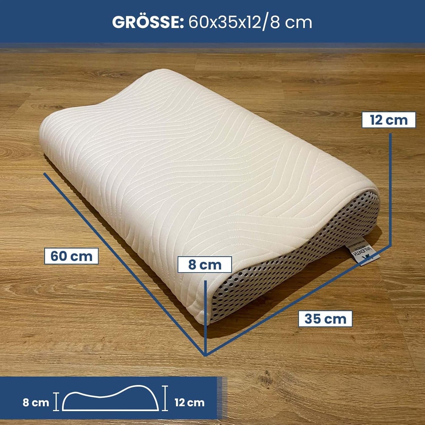 Valentia Medical Memory Foam Nackstödskudde Ortopedisk Nacksmärtskudde Memory Foam Nackkudde Ultra Mjukt Tvättbart överdrag Cervikala Ortopediska Kuddar Naty Shop