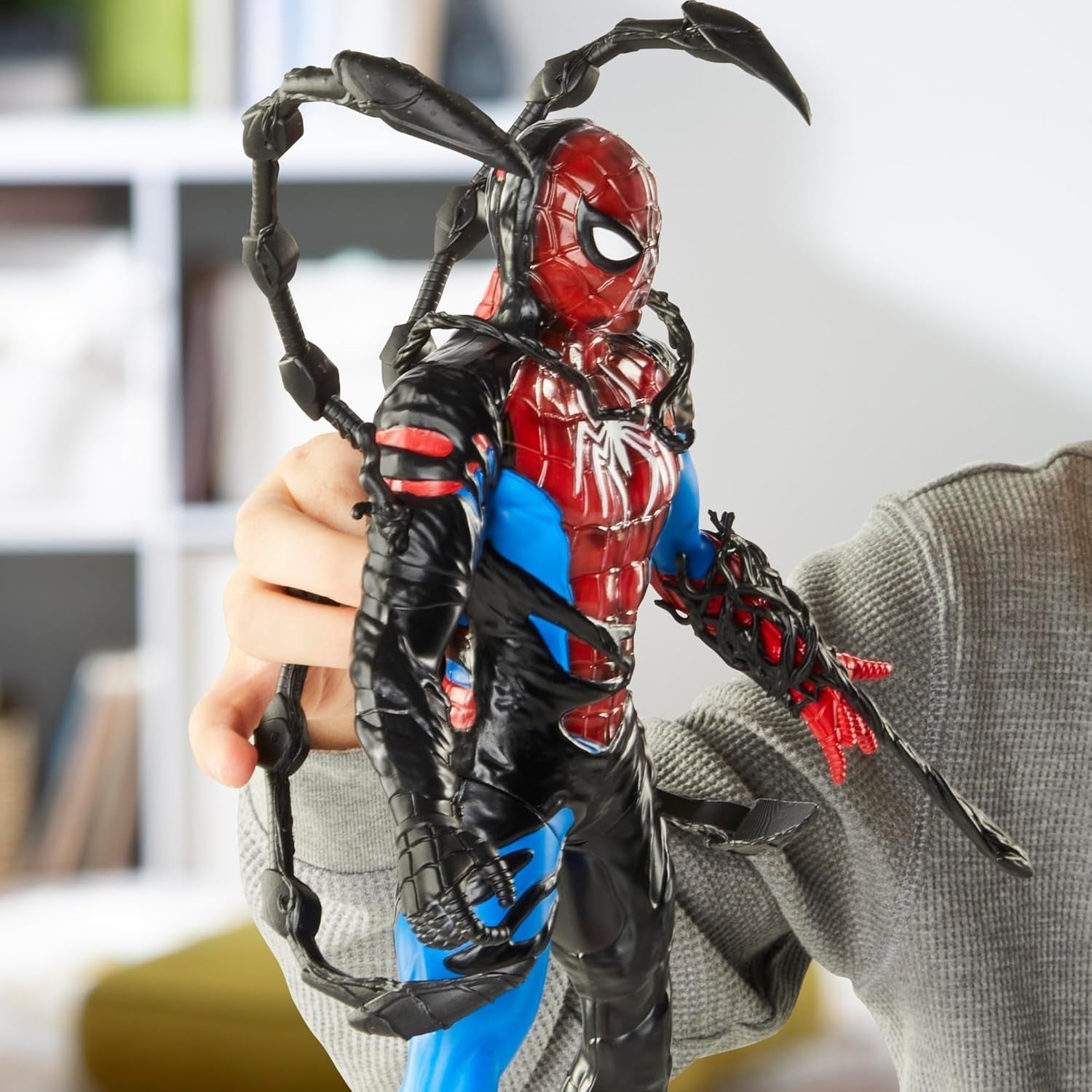 Marvel Spider-Man Venomversus Spider-Man Color Changer Actionfigur med tillbehör Actionfigurer Naty Shop