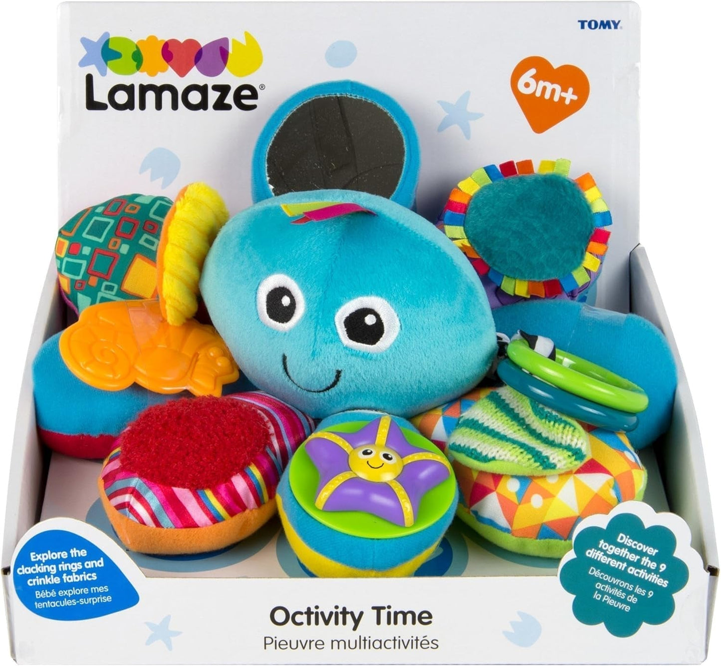 LAMAZE Octivity Time Babysensorisk leksak, mjuk babylek och upptäckt, Octopus Toddler Lämplig från 6 månader, pojkar och flickor över 1 år Babyleksaker Naty Shop