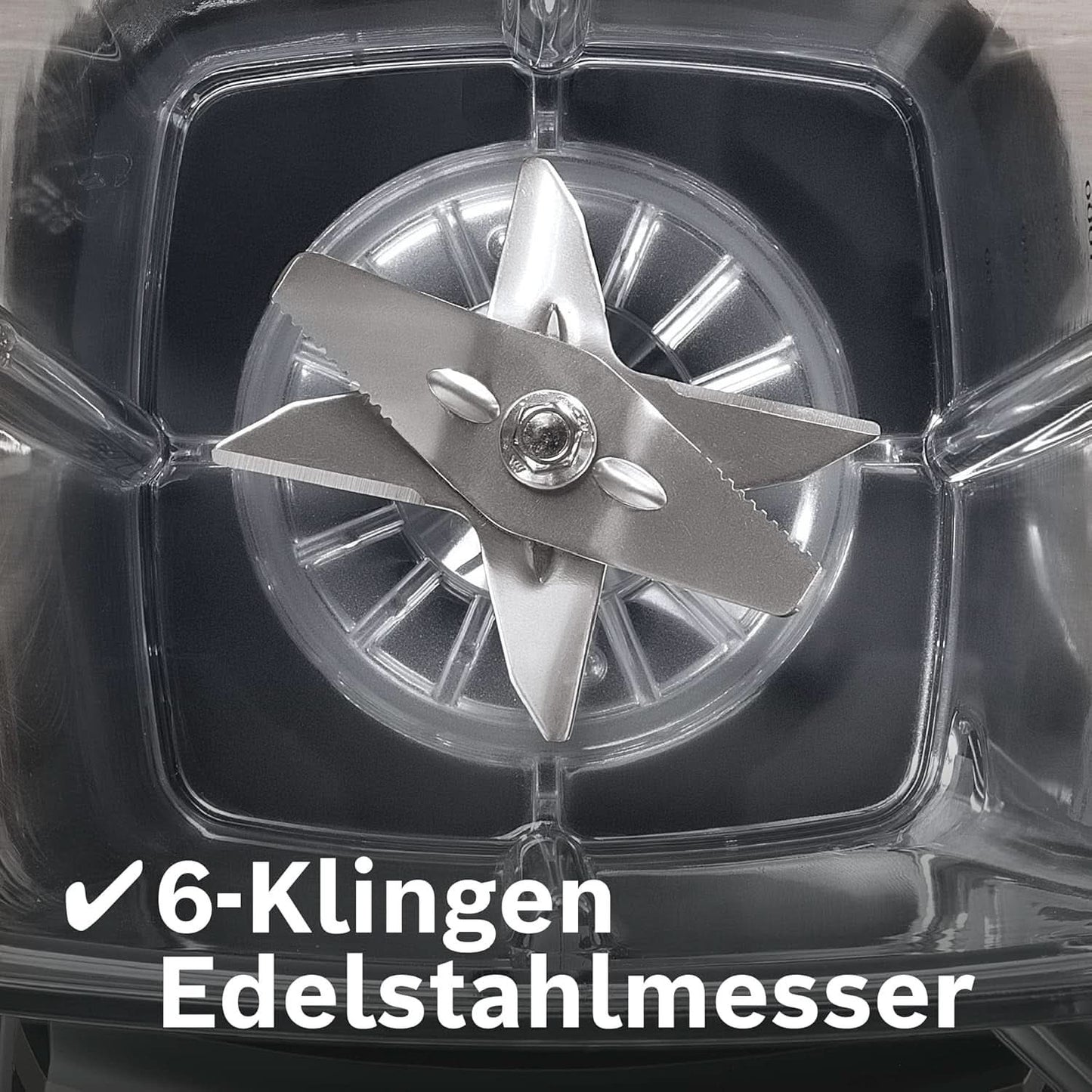 Bosch Standmixer Vitaboost MMBH6P6BDE, 6-Klingen-Edelstahlmesser, 2,5L Tritan-Mixbehälter, Stopfer, 6 Automatikprogram, Rezeptbuch, Bpa-Frei, Einfache Reinigung, 45 000 U/Min, 1600 W, Schwarz Bucatarie Naty Shop