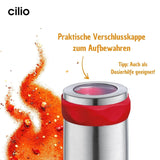 Cilio PICCANTE pepparkvarn, Ø 6,5 cm, H: 14,5 cm, med stängningslock Kvarnar och skivare Naty Shop