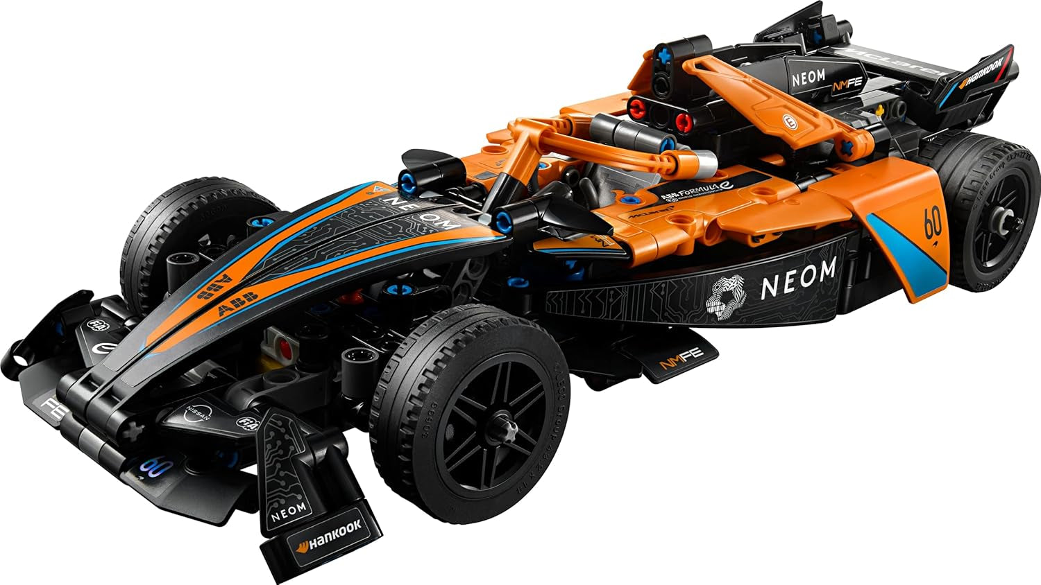 LEGO Technic NEOM Mclaren Formula E racingbil, racerbilleksak för 9 år gamla pojkar och flickor, modellbilsats, inredning för barnrum, födelsedagspresentidé 42169 Byggset Beuche den LEGO-Store