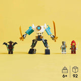 LEGO NINJAGO Zanes Action Mech - Ninja leksak med 3 minifigurer för rollspel - Litet set att bygga och leka för barn - Presentidé för pojkar och flickor från 6 år 71827 Byggset Besuche den LEGO-Store