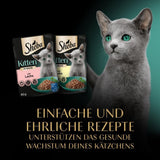 Sheba våtfoder för kattungar, i olika påsar, med lax (MSC) och kyckling i sås, multipack 40x85g