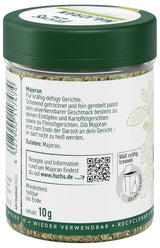 Fuchs Gewürze - Mejram gerebelt - zum Würzen von Kartoffelgerichten, Fleischgerichten eller Eintöpfen - naturliga ingredienser - 10 g i wiederverwendbarer, recyclebarer Dos