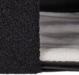 Relaxdays Katzenhöhle, hopfällbar, 3 Liegeplätze, Katzenhaus mit Kratzfläche, HBT: 36,5x112x41 cm, Katzenversteck, schwarz