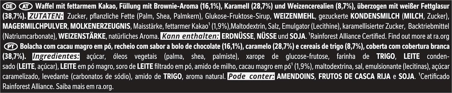 LION Black & White chokladkaka, ett mellanmål med intensiv smak, krispig choklad och krispiga chips, browniefyllning, en unik upplevelse att vattnas i munnen, 1 förpackning (5 x 30g)