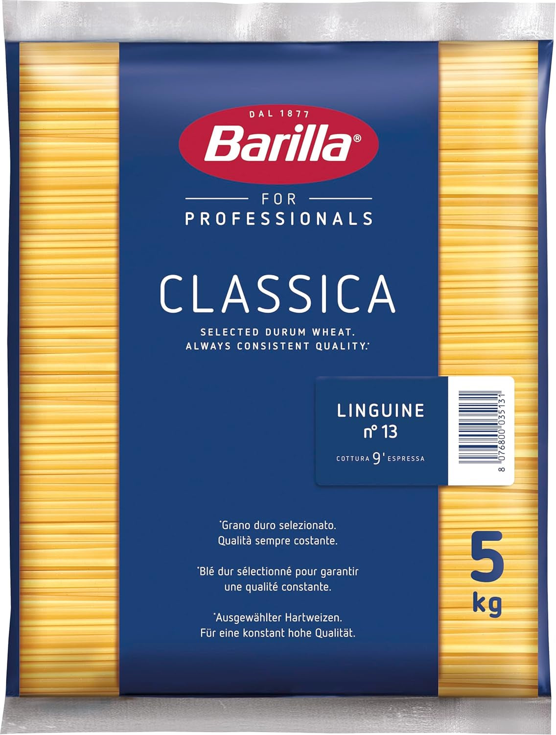 Barilla Durumvete Pasta Bavette nr 13 – 5 kg