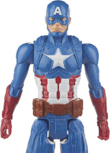 Marvel Avengers Titan Hero Series Blast Gear Captain America Actionfigur 30 cm stor leksak för 4+ år gammal Blå actionfigurer Naty Shop