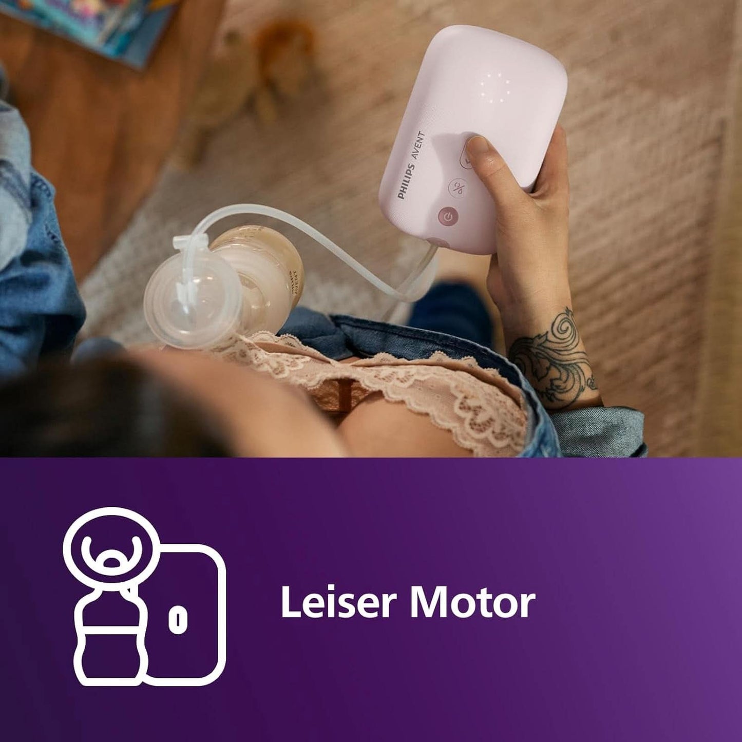 Philips Avent Elektrische Natural Motion Milchpumpe - Set Zum Abpumpen, Aufbewahren Und Füttern Inkl. Flaschen, Schnuller Und Becher (Modell SCD340/31) Mat och amningstillbehör Bebe Naty Shop