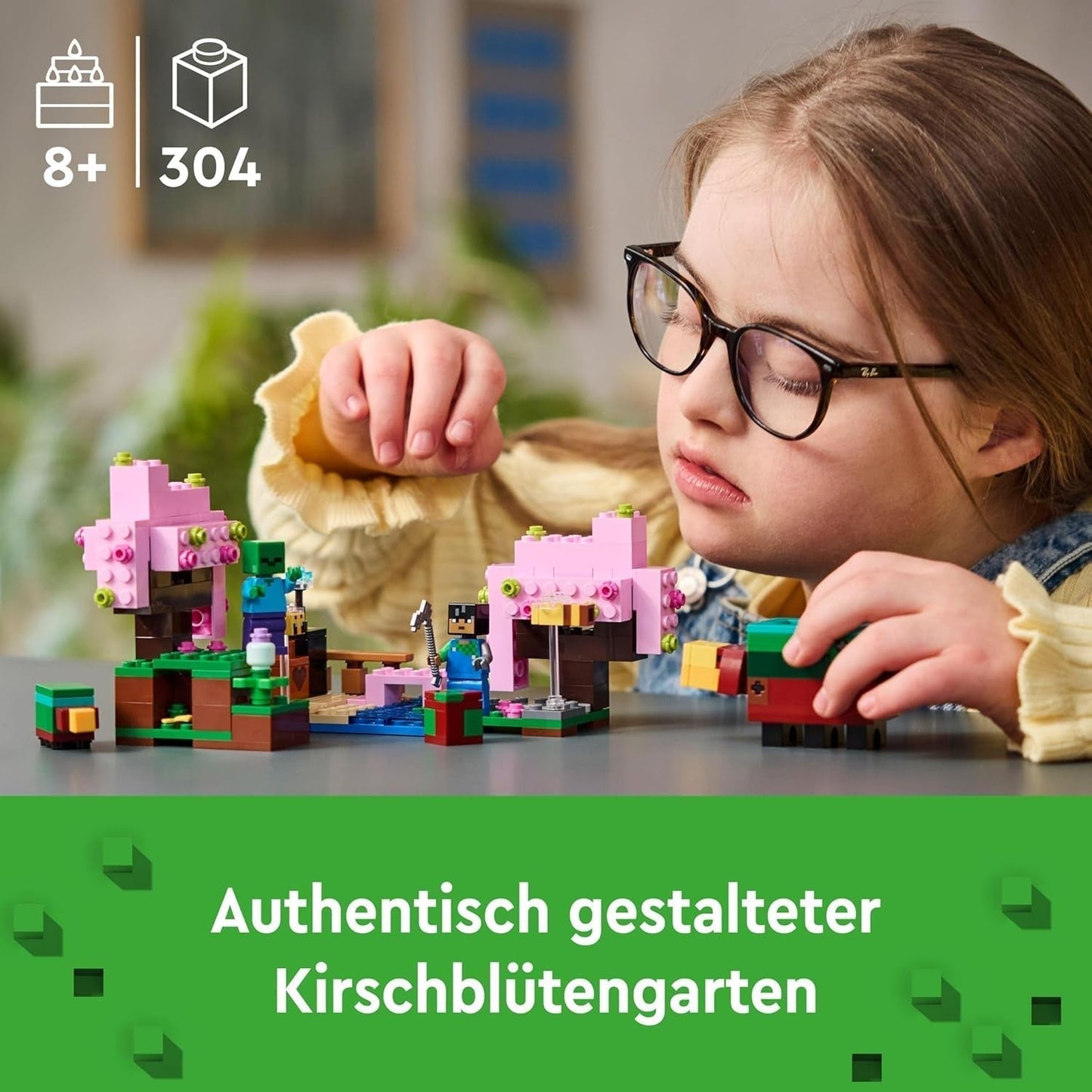LEGO Minecraft Cherry Blossom Orchard Toy Garden att utforska med solig, sniffer, zombie och bin Gamerpresent för pojkar och flickor 8 år gamla 21260 Byggset Beuche den LEGO-Store