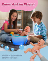 Baby Born Emma Jungle Style Doll - 43cm - 10 funktioner inklusive tillbehör och bodysuit i unisexfärger - Fungerar utan batterier - Lämplig för barn från 3 år och uppåt
