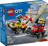 LEGO City Pizza Delivery Van Vs. Pizzabil - Tvållåda leksak för flickor och pojkar från 5 år - Byggset med 2 förarminifigurer - Födelsedags- och semesterpresent 60458 Byggset Besuche den LEGO-Store