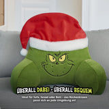 Grinchkudde - Ryggkudde för säng och soffa, ryggstöd med armstöd, Läskudde för rygg, nacke och huvud, grön, 40 x 38 cm
