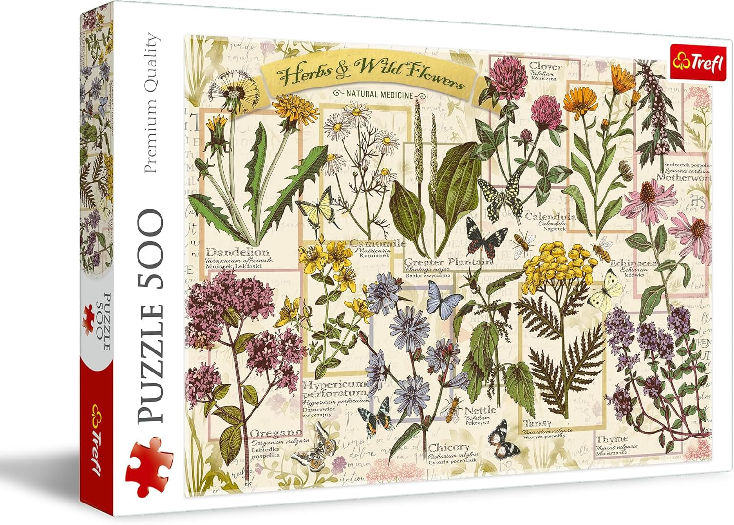 Pussel 500 medicinalväxter Pussel Naty Shop Standardtitel