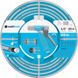 Cellfast Ideal trädgårdsslangset, robust, flexibel, 4-lagers, sprinkler, UV- och algbeständig, Reach-teknik, 27 bar, -20/+60° kortsiktigt, 1/2 tum, 20 m