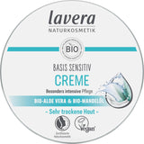 Lavera Basis Sensitiv, intensivvård för torr hud med Aloe Vera och mandelolja, 150 ml Naty Shop Default Title