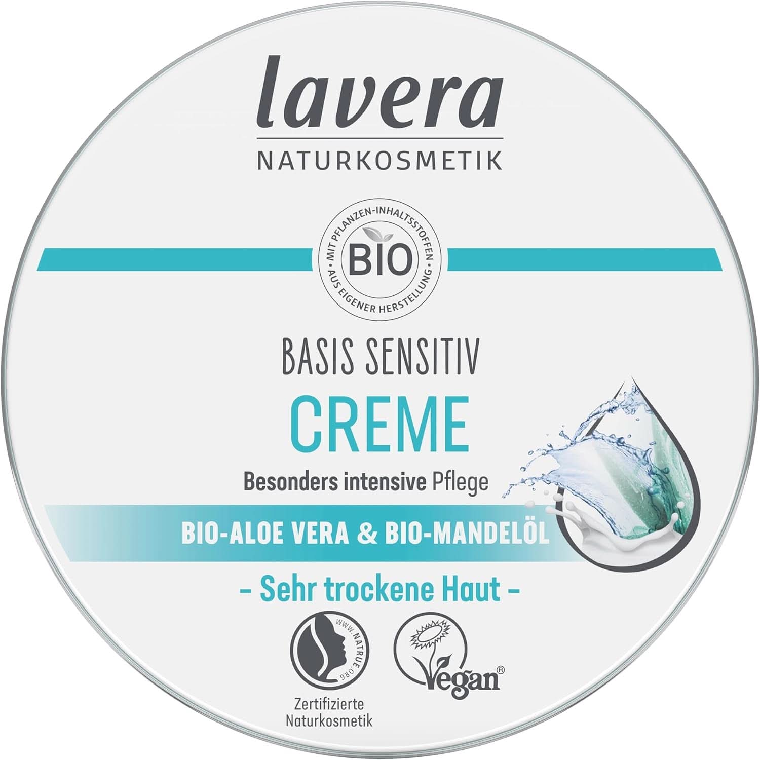Lavera Basis Sensitiv, intensivvård för torr hud med Aloe Vera och mandelolja, 150 ml Naty Shop Default Title
