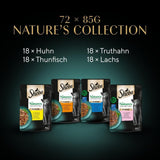 SHEBA Nature's Collection i Gravy - Högkvalitativt våtmat för katter, Fine Variety (MSC) i portionspåsar - 72 x 85 g
