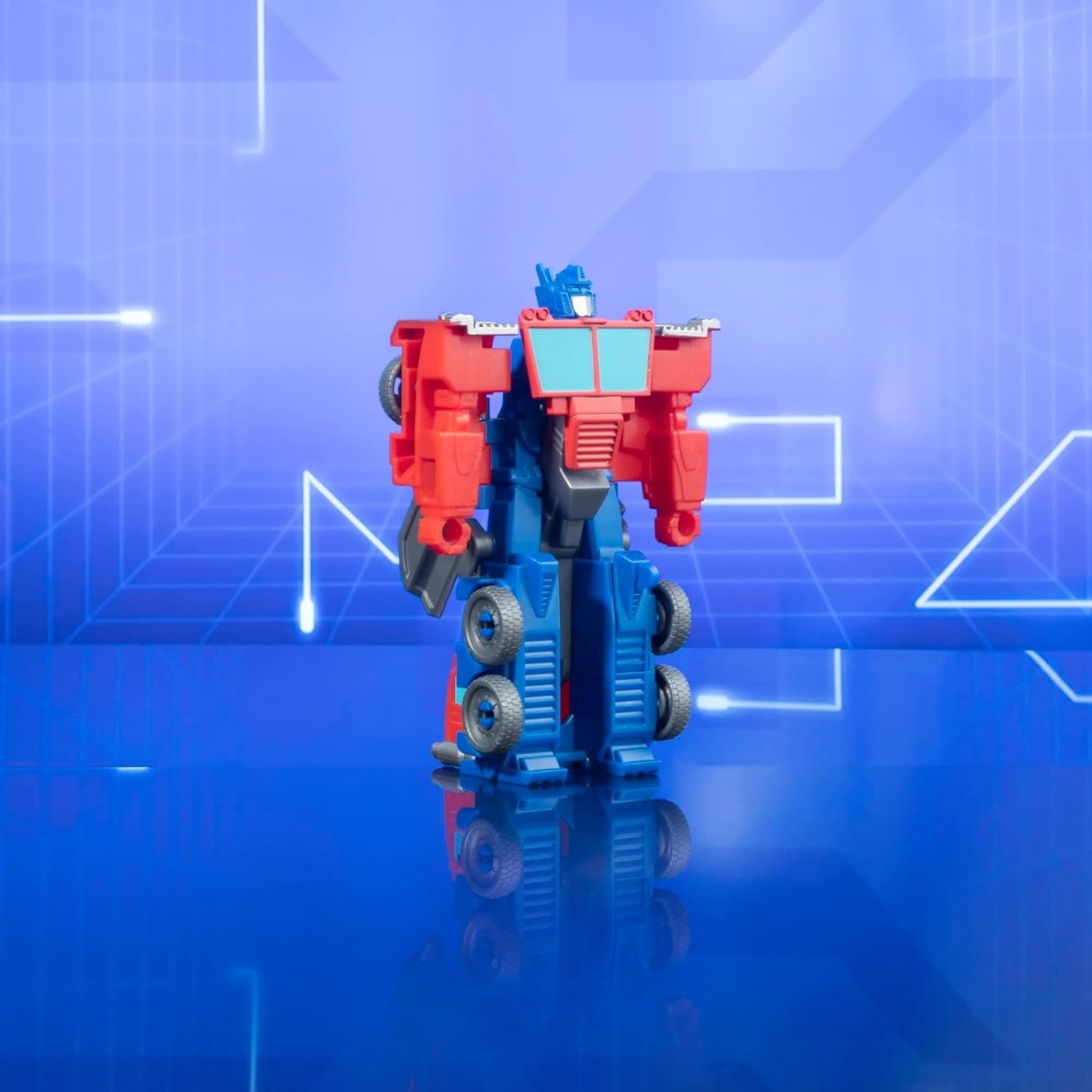 Transformers Earthspark 1-stegs flip-växlare Optimus Prime Actionfigur (10 cm) Robotleksak Ålder 6+ Actionfigurer Naty Shop