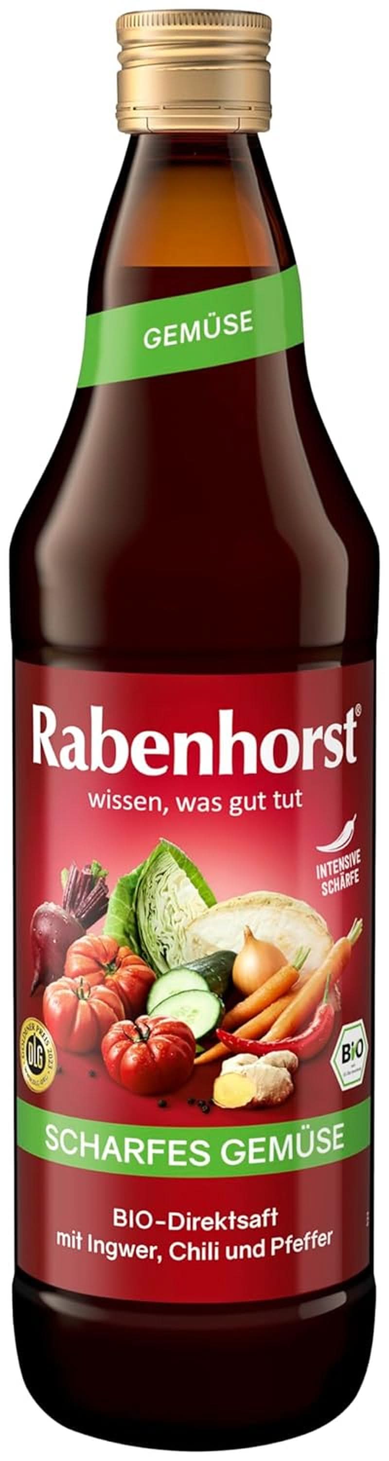 RABENHORST (6 x 700 ml) - Högkvalitativ grönsaksjuice från olika grönsaker med en intensiv kryddig smak Alkoholfria drycker Naty Shop