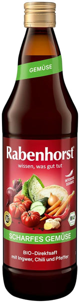 RABENHORST (6 x 700 ml) - Högkvalitativ grönsaksjuice från olika grönsaker med en intensiv kryddig smak Alkoholfria drycker Naty Shop