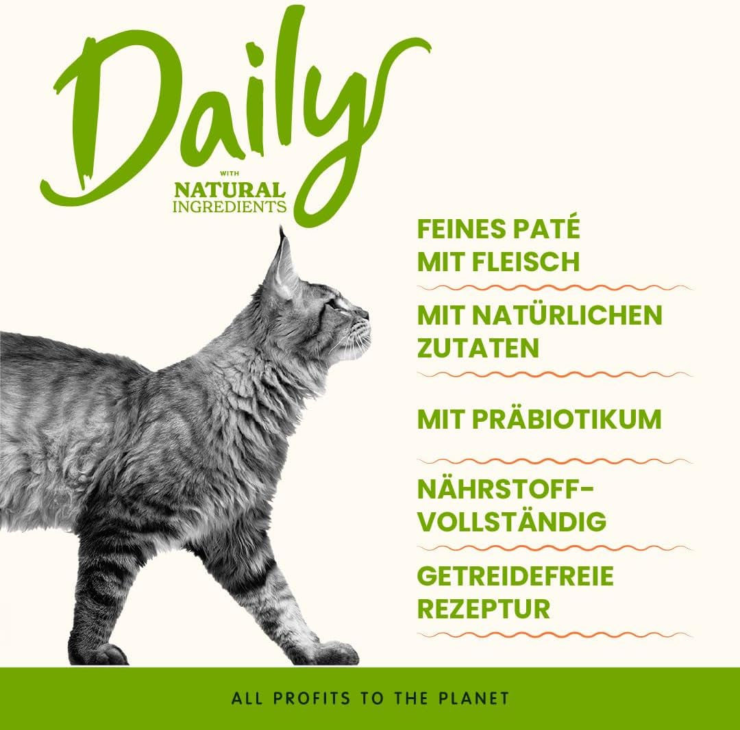 Almo Nature Daily - Nassfutter für Erwachsene Katzen - Kyckling - 100 g, Packung med 32