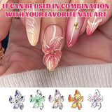 50 Stück 3D Blume Nail Charms Set, Bunte Nageldesign Zubehör, Nägel Charms Och Nagel Art Charms, Perfekt Für Nailart, Maniküre Dekoration Och DIY Nageldesign