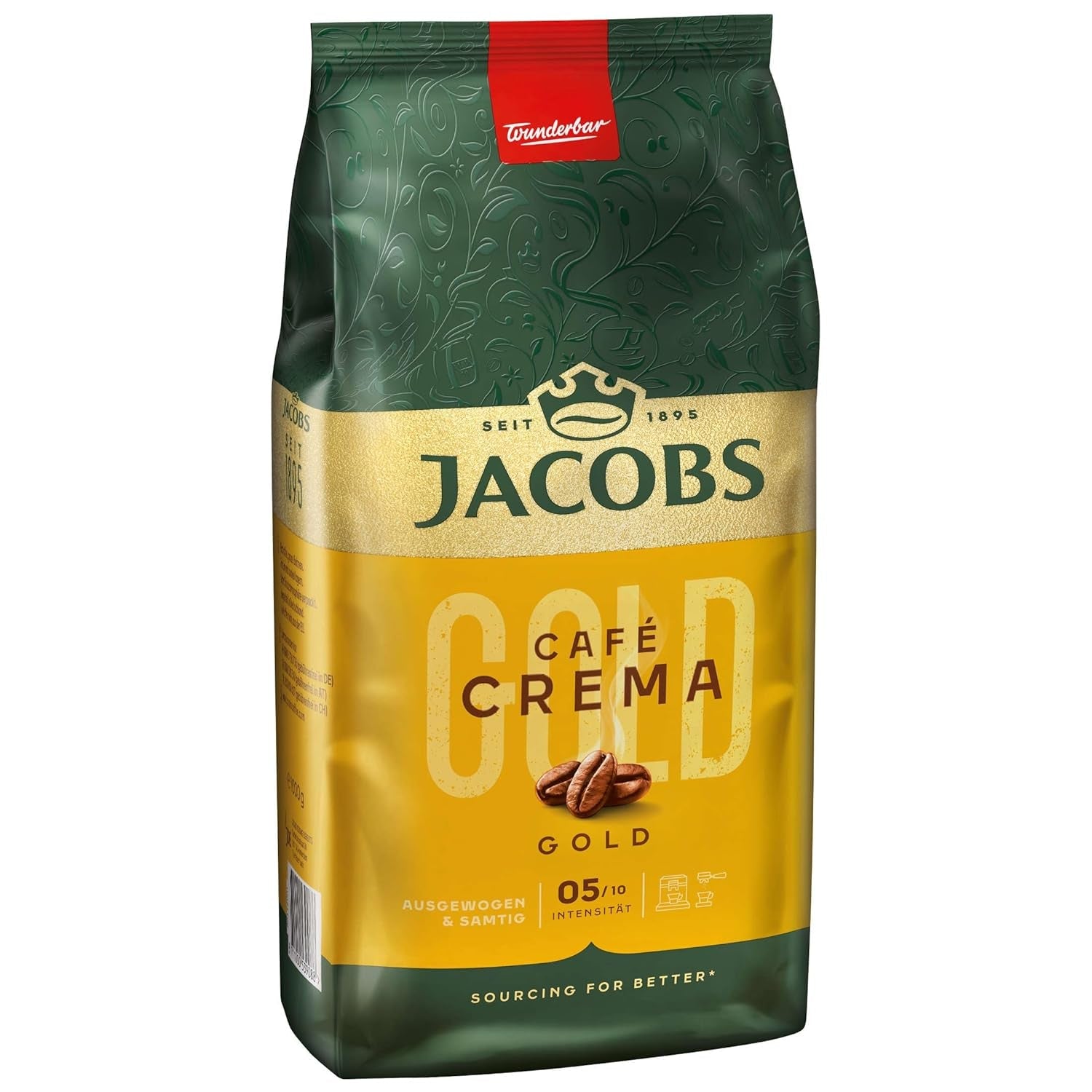 Jacobs Expert Roast Cafe Crema Gold, hela kaffebönor (4 x 1 kg)
